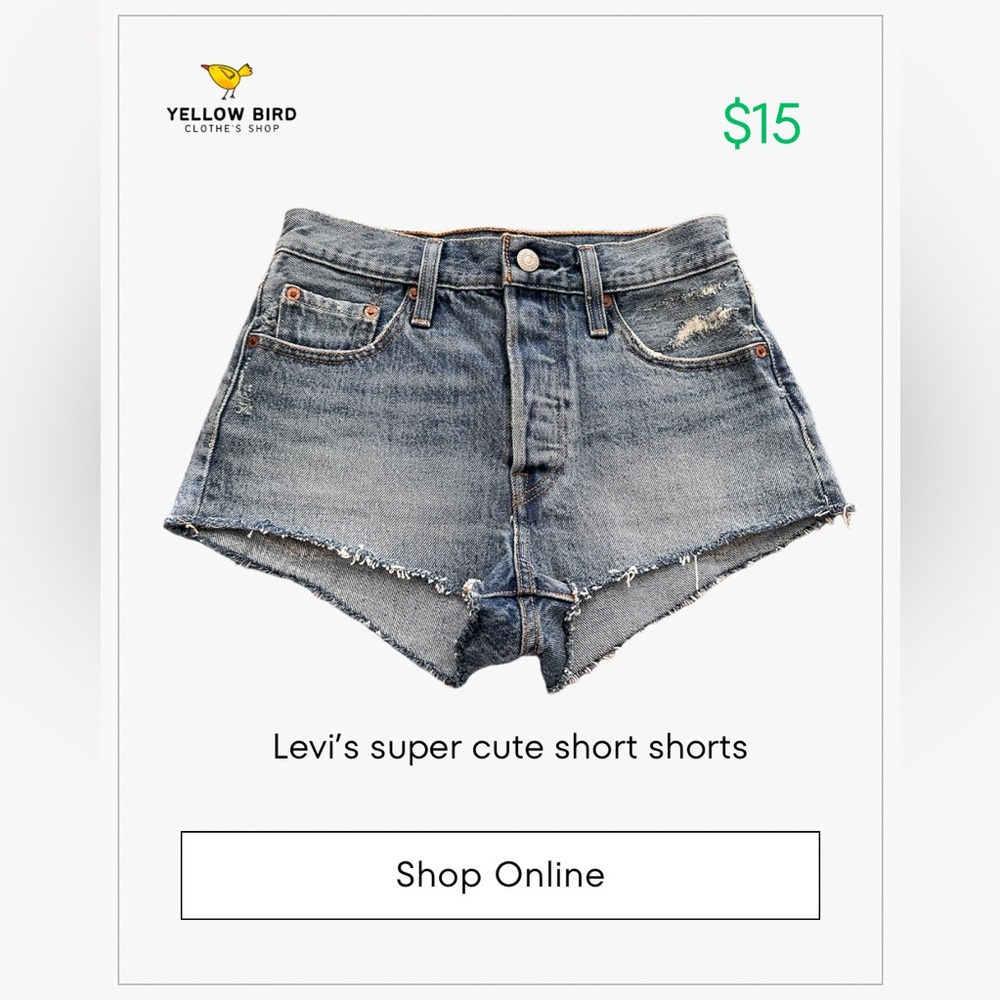 Levis’s short shorts. Get ready for the summer time!! ☀️
